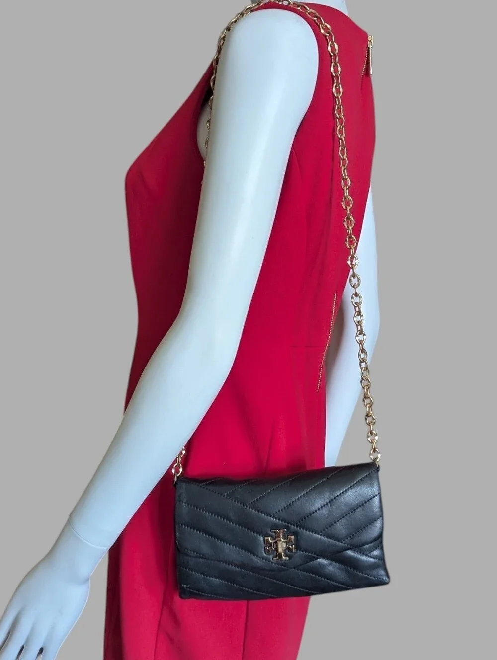 Tory Burch Kira Chevron quilted leather handbag.